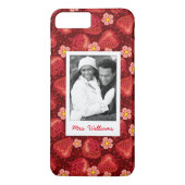 Strawberry Blossom Pattern | Monogram Case-Mate iPhone Case (Achterkant)
