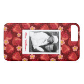 Strawberry Blossom Pattern | Monogram Case-Mate iPhone Case (Achterkant (Horizontaal))