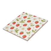 Strawberry Blossom Summer Pattern Tegeltje (Zijkant)