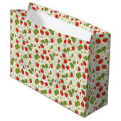 Strawberry Blossoms and Berries Pattern Groot Cadeauzakje (Voorkant Gekanteld)