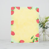 Strawberry Blue Stationery Paper (Staand voorkant)