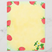 Strawberry Blue Stationery Paper (Voorkant)