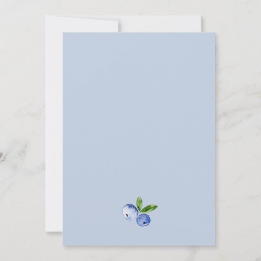Strawberry Blueberry Berry Sweet Boy Baby shower Kaart (Achterkant)