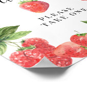 Strawberry Blueberry Favors - Please Take One Sign Poster (Hoek)