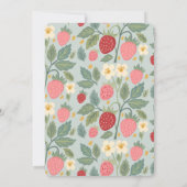 Strawberry Boeket Bloesem Baby Shower Kaart (Achterkant)