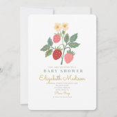 Strawberry Boeket Bloesem Baby Shower Kaart (Voorkant)