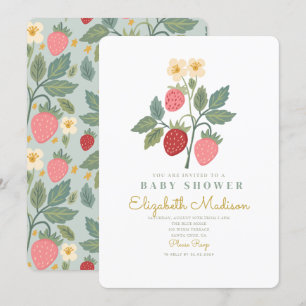 Strawberry Boeket Bloesem Baby Shower Kaart
