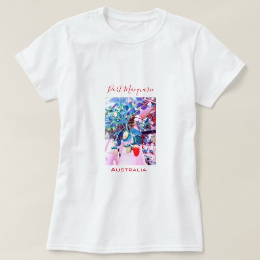 Strawberry boerderij Port Macquarie Australië T-shirt (Design voorkant)