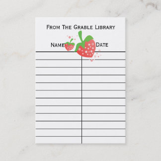 Strawberry Book Return Kaarten Visitekaartje