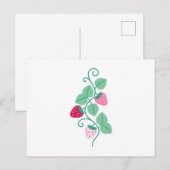 Strawberry Border Briefkaart (Voorkant / Achterkant)