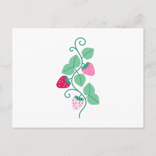 Strawberry Border Briefkaart (Voorkant)