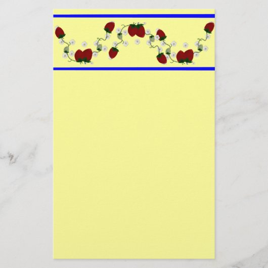 Strawberry Border Briefpapier (Voorkant)