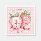 Strawberry Bosbabbyshower Servet (Voorkant)