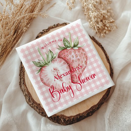 Strawberry Bosbabbyshower Servet