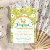 Strawberry Botanical Baby shower Invitation Kaart