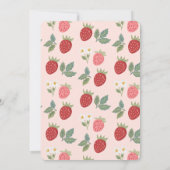 Strawberry Bouquet Blossom Baby shower Kaart (Achterkant)