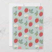 Strawberry Bouquet Blossom Baby shower Kaart (Achterkant)