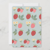 Strawberry Bouquet Blossom Baby shower Kaart (Achterkant)