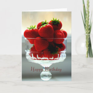 Strawberry Bowl Birthday-kaart Kaart
