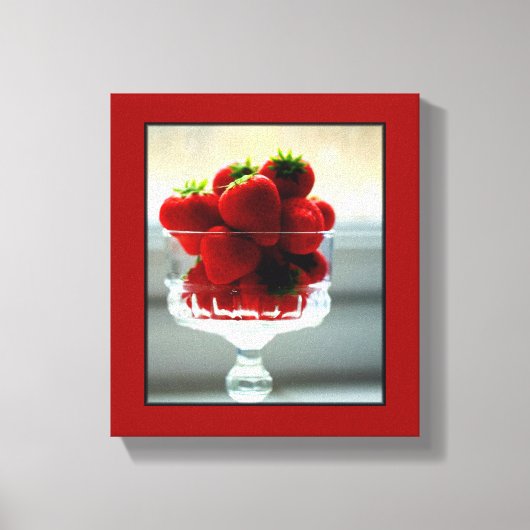 Strawberry Bowl Verpakt Canvas (Voorkant)