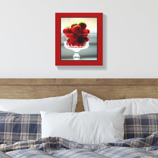 Strawberry Bowl Verpakt Canvas (Insitu (Slaapkamer))