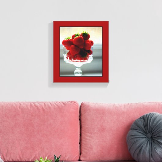 Strawberry Bowl Verpakt Canvas (Insitu (Woonkamer))