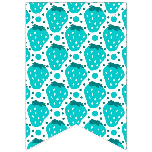 Strawberry Boy Berry First Birthday Mijlstenen Vlaggetjes (Eerste vlag)