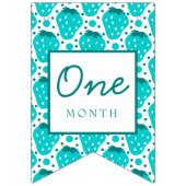 Strawberry Boy Berry First Birthday Mijlstenen Vlaggetjes (Derde vlag)