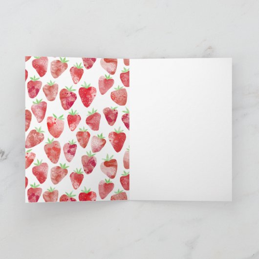 Strawberry Bridal Shower Invitation (Binnen)