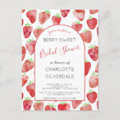 Strawberry Bridal Shower Invitation Briefkaart (Voorkant)