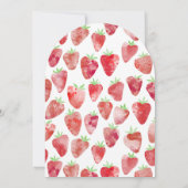 Strawberry Bridal Shower Invitation Kaart (Achterkant)
