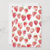 Strawberry Bridal Shower Invitation Kaart (Achterkant)