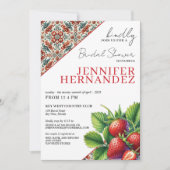 Strawberry Bridal Shower Invitation Kaart (Voorkant)