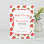 Strawberry Bridal Shower Kaart (Staand voorkant)