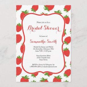 Strawberry Bridal Shower Kaart