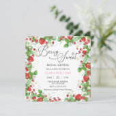 Strawberry Bruidsfeest Kaart (Staand voorkant)