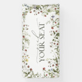 Strawberry Bruiloftsfeest Kies Je Stoel Spandoek (Verticaal)