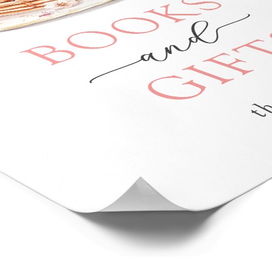 Strawberry Brunch Baby shower Boeken en Geschenken Poster (Hoek)