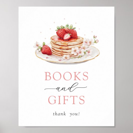 Strawberry Brunch Baby shower Boeken en Geschenken Poster (Voorkant)