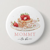 Strawberry Brunch Baby shower Mama Om Button Te Zi (Voorkant)