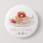 Strawberry Brunch Baby shower oma wordt Button (Voorkant)
