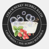 Strawberry Bubble Bath label (Voorkant)