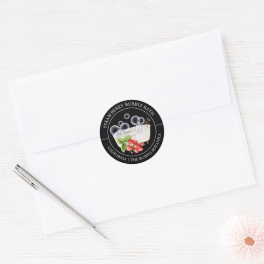 Strawberry Bubble Bath label (Envelop)
