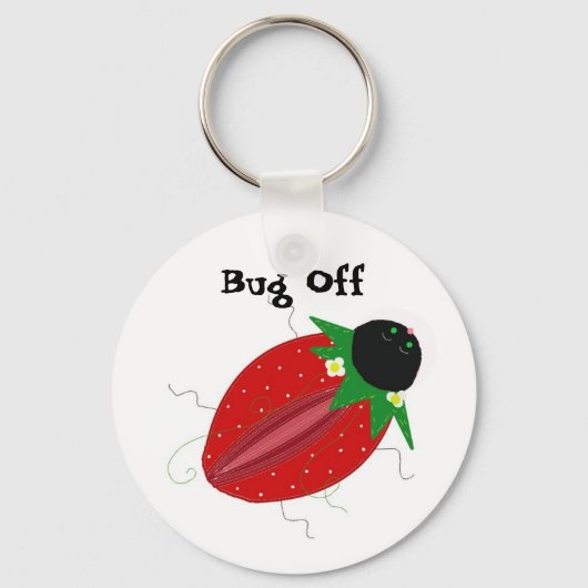 Strawberry Bug - Bug off Sleutelhanger (Voorkant)