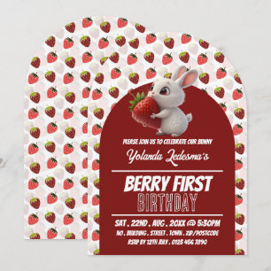 Strawberry Bunny, Berry eerste verjaardag Kaart