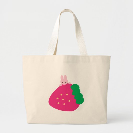 Strawberry Bunny Grote Tote Bag (Voorkant)