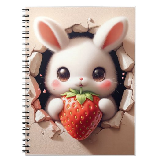 Strawberry Bunny Notitieboek (Voorkant)