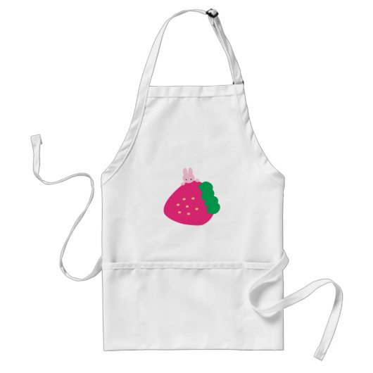 Strawberry Bunny Standaard Schort (Voorkant)