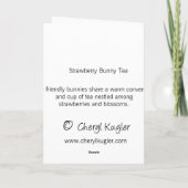 Strawberry Bunny Tea / Verjaardag Wenskaart Kaart (Achterkant)