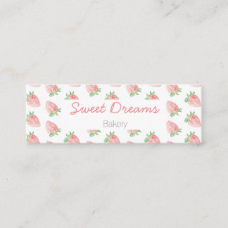 Strawberry business card mini mini visitekaartje